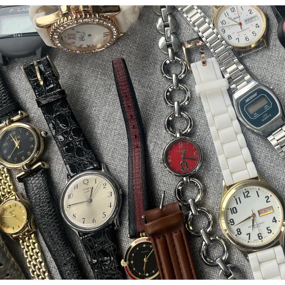 36 Assorted Mens & Womens Watches Untested Vintage Gold Silver Mix Tone Metal - Picture 10 of 12